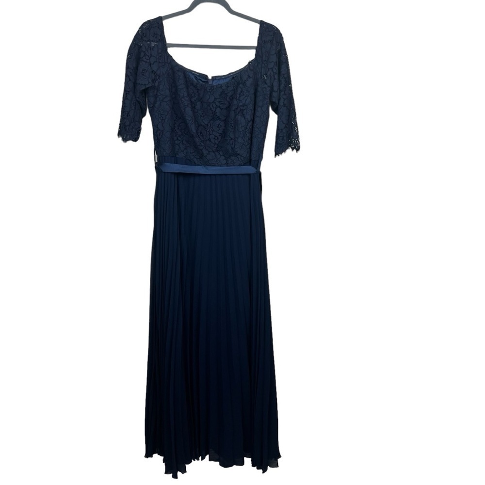 CITY CHIC Off-The-Shoulder A-Line Gown Navy Blue 14 - Picture 5 of 11